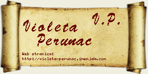 Violeta Perunac vizit kartica